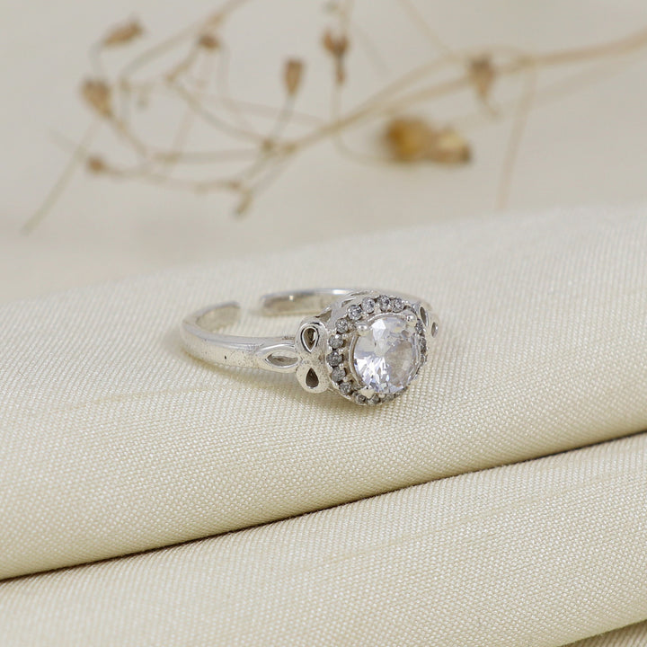 CZ Stone Silver Ring