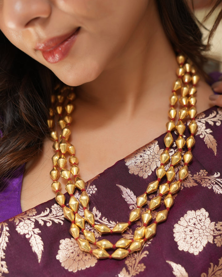 Gold Tone  Dholki Necklace