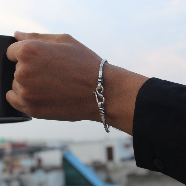 Silver Plain Men's Bracelet 