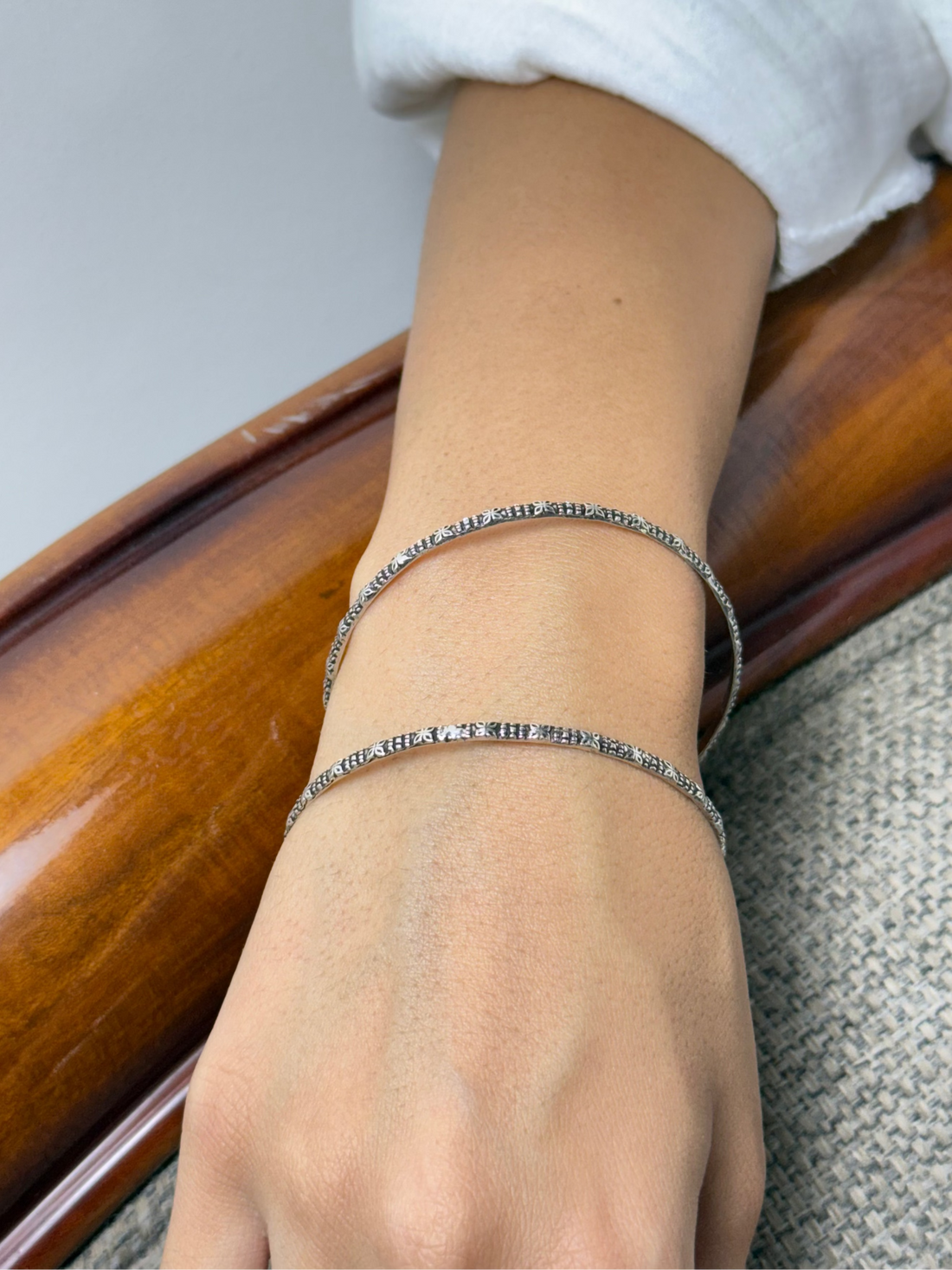 アクセサリー silver 925 simple design bangle 925 Sterling Silver Classic Simple Bangle-Lightweight Spring