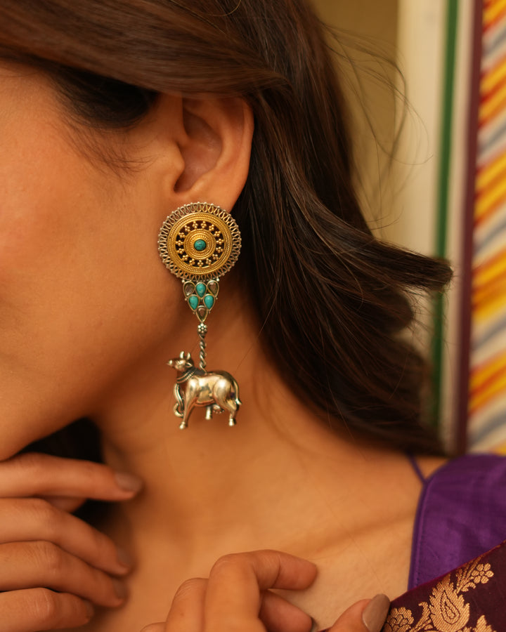 Long Silver Earrings
