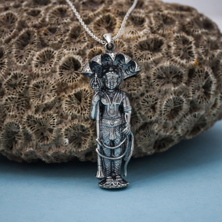 Silver Narayan ji pendant