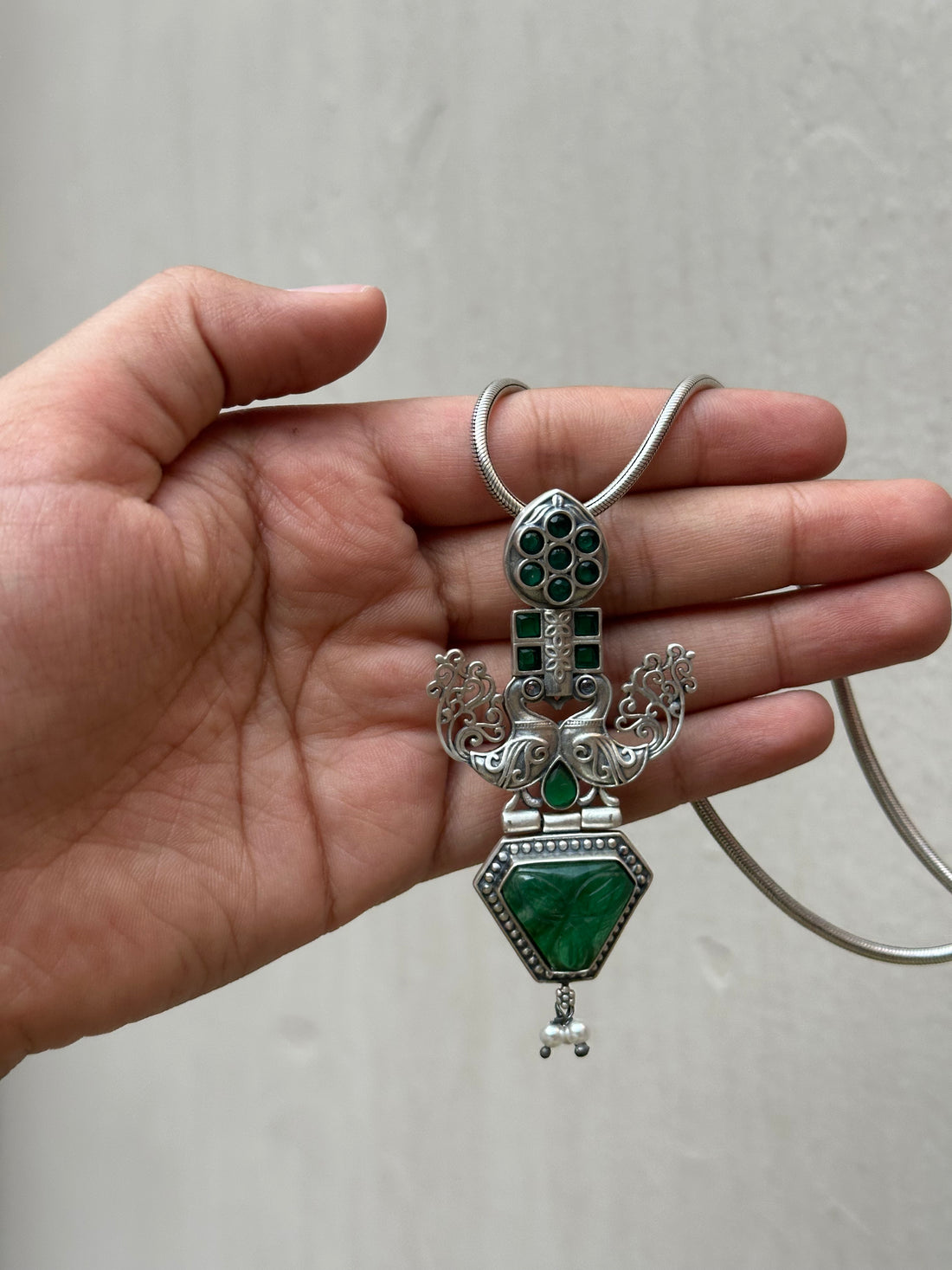 Oxidised Silver Pendant