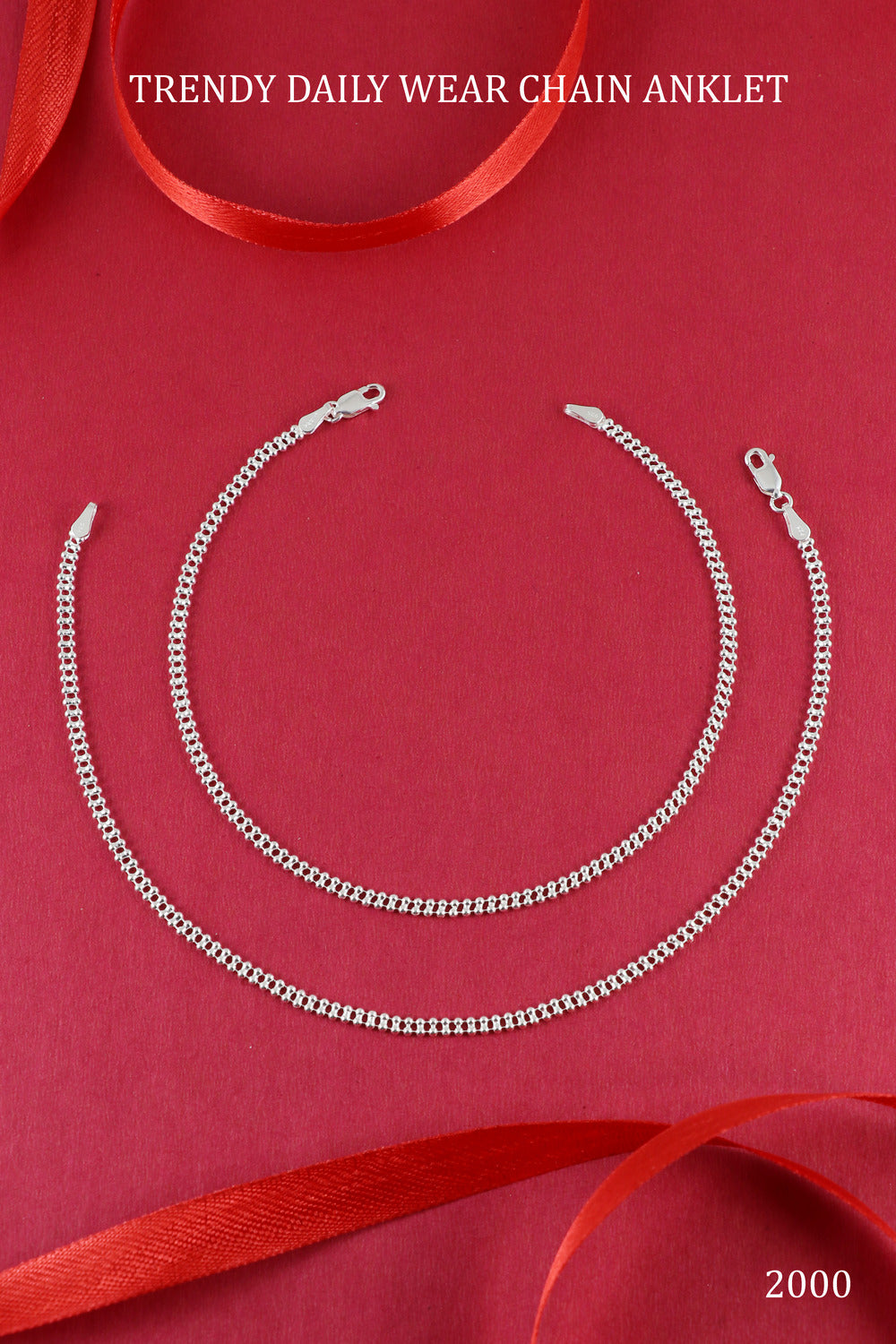 Silver daily wear anklet