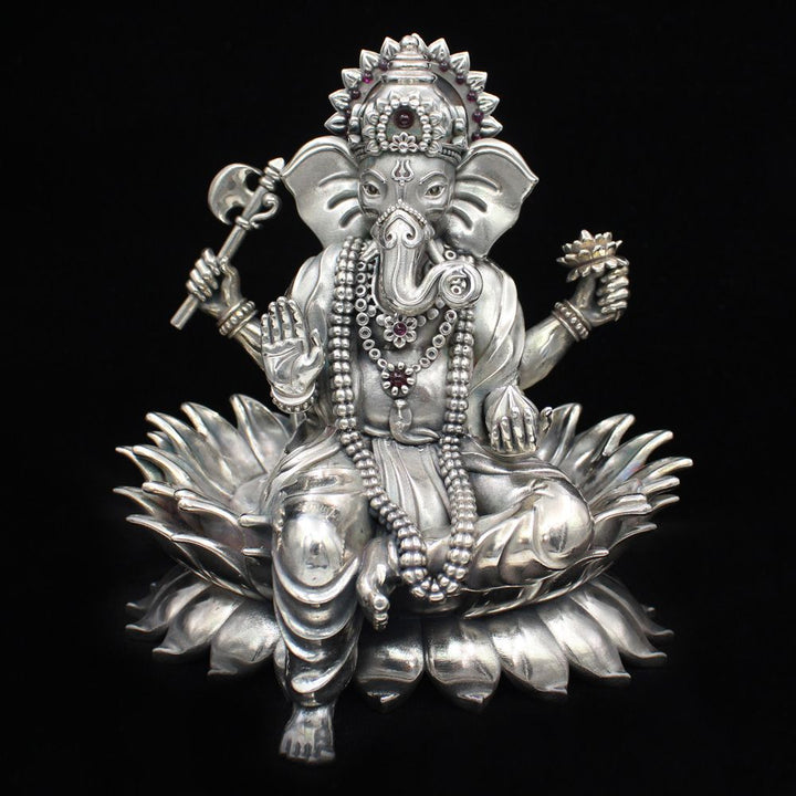 Silver Ganpati Bappa Murti