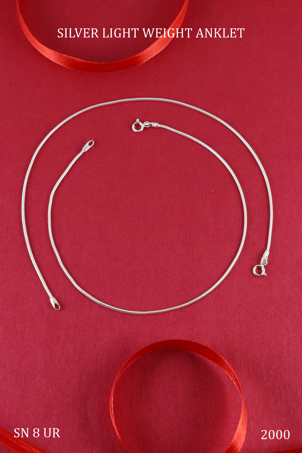 Silver Plain Anklet