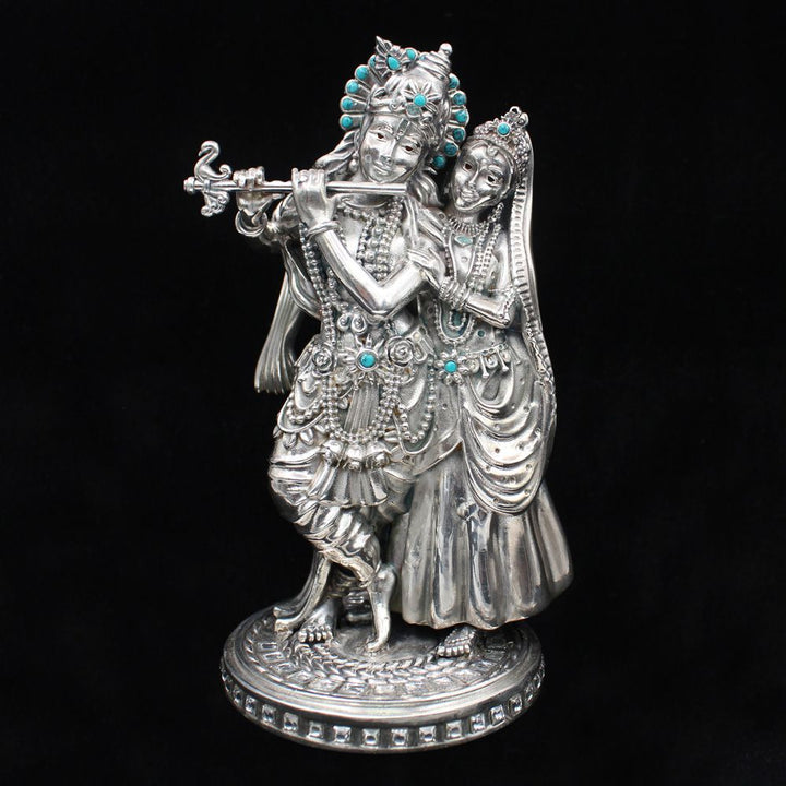 Silver Radha Krishna Murti