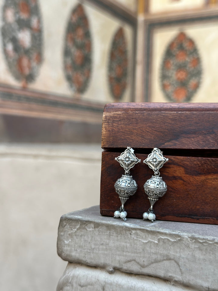Silver Oxidised Earrings