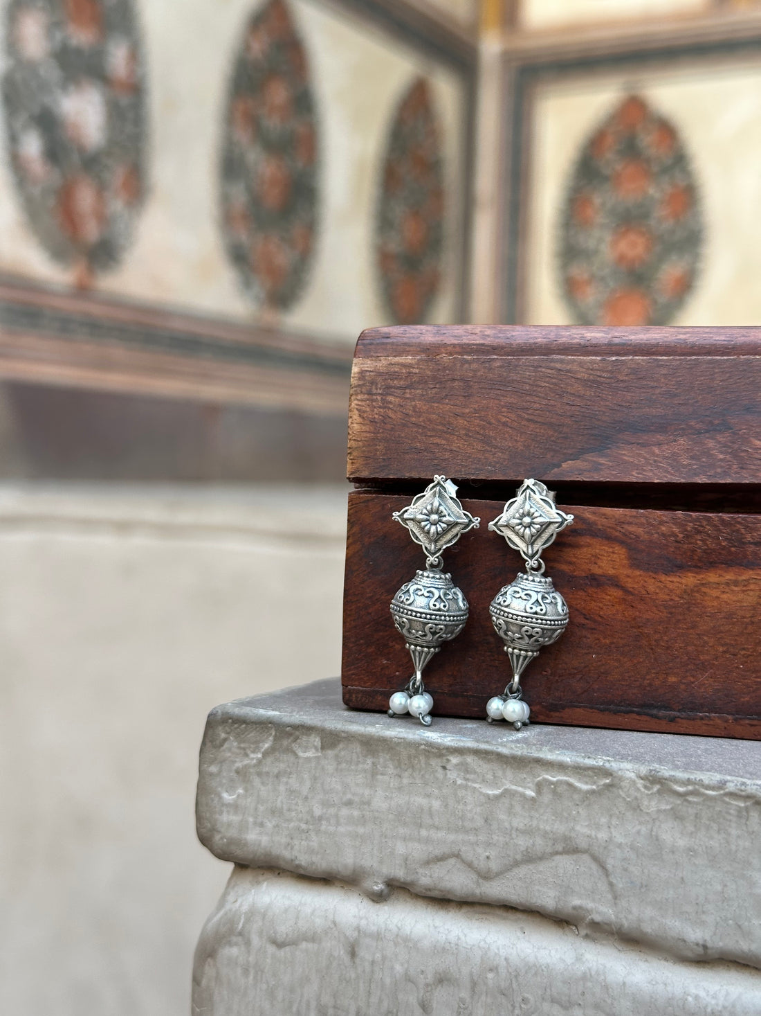 Silver Oxidised Earrings