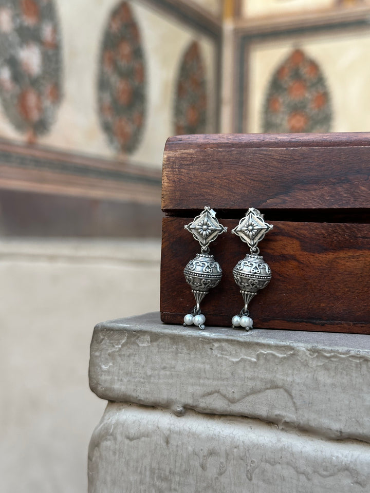 Silver Oxidised Earrings