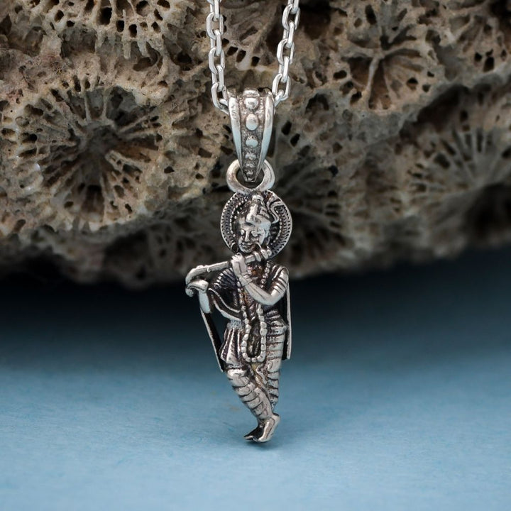 Silver Shree Krishna Pendant