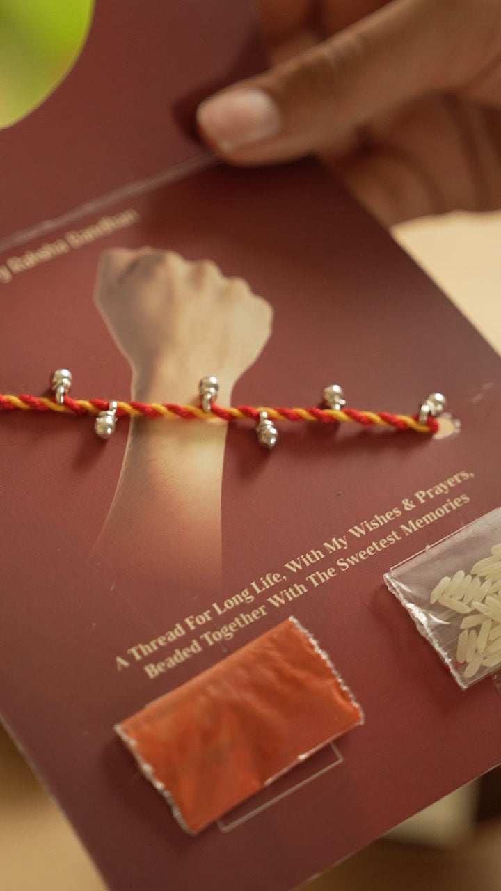 silver ghungroo rakhi 
