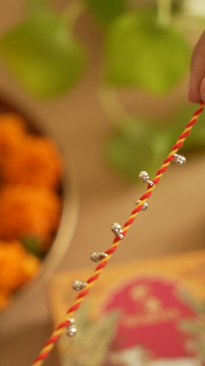 silver ghungroo rakhi