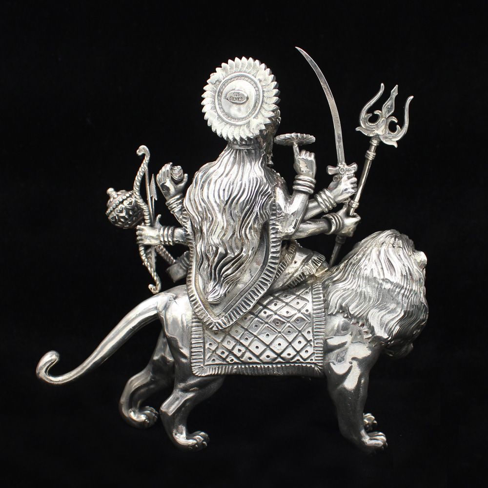 Silver Durga Idol