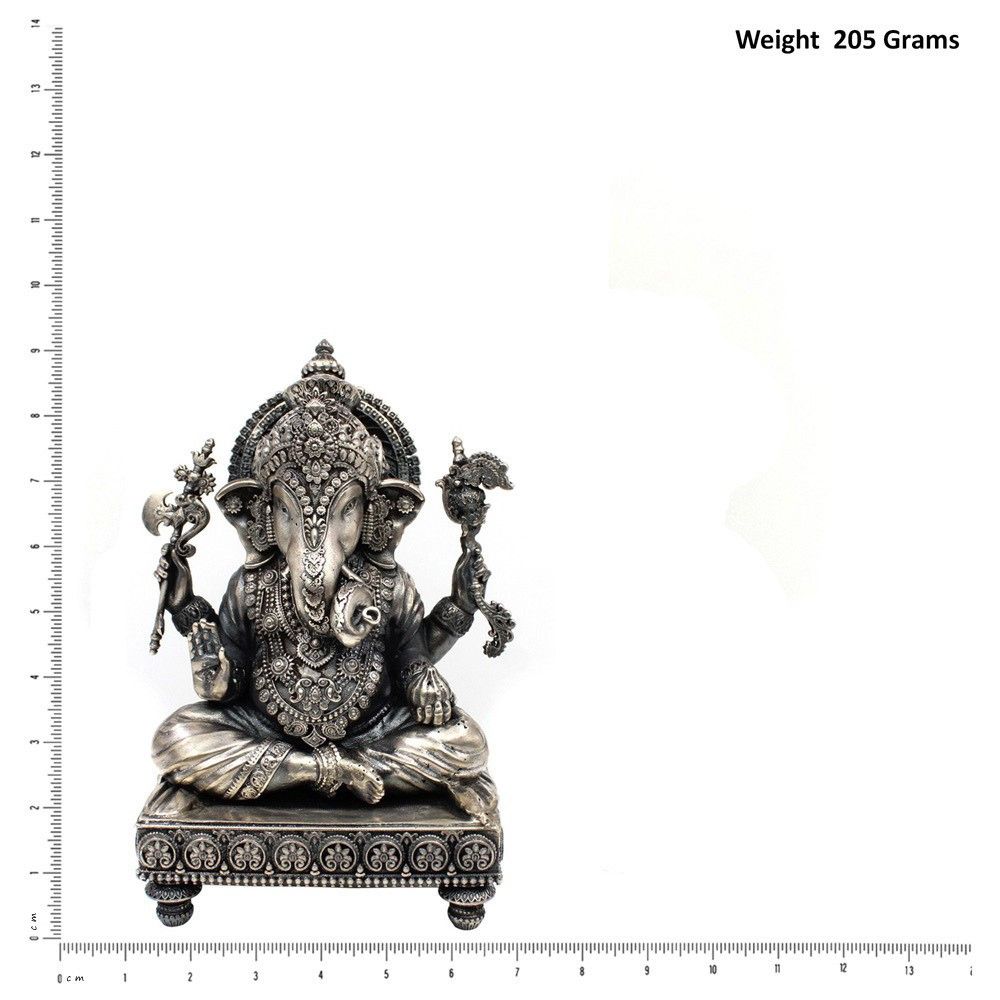 silver ganesh murti