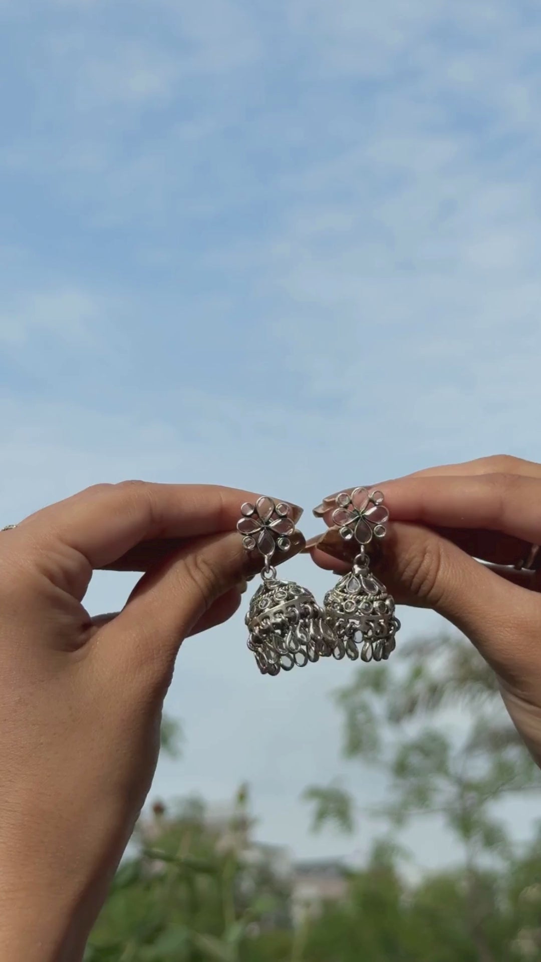 Silver Mirror Earrings