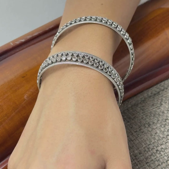 925 Silver Double MoonLoop Bangle