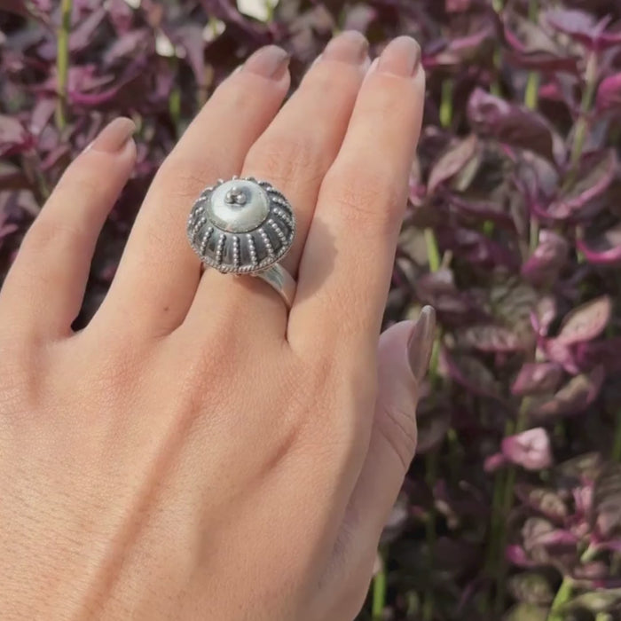 Silver Oxidised Ring 