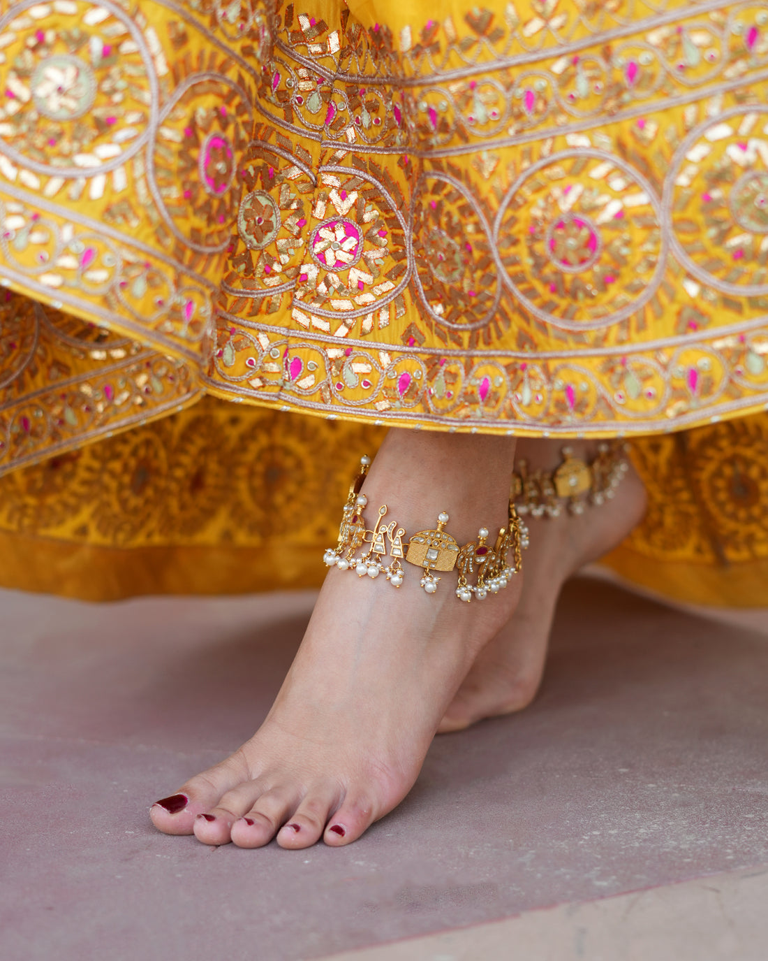 wedding silver anklets