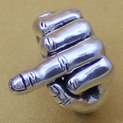 Middle Finger Wide Band Ring - Salt and Sparkle