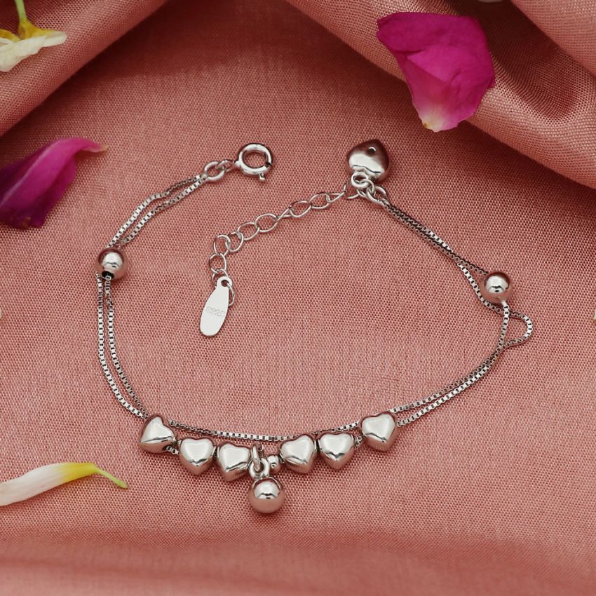 GIVA Sterling Silver Hearty Love Bracelet for Women and Girls Buy GIVA  Sterling Silver Hearty Love Bracelet for Women and Girls Online at Best  Price in India  Nykaa