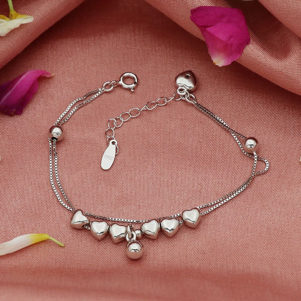 Beautifully Designed Silver Bracelet For Girls  Ladies  Forever Silver