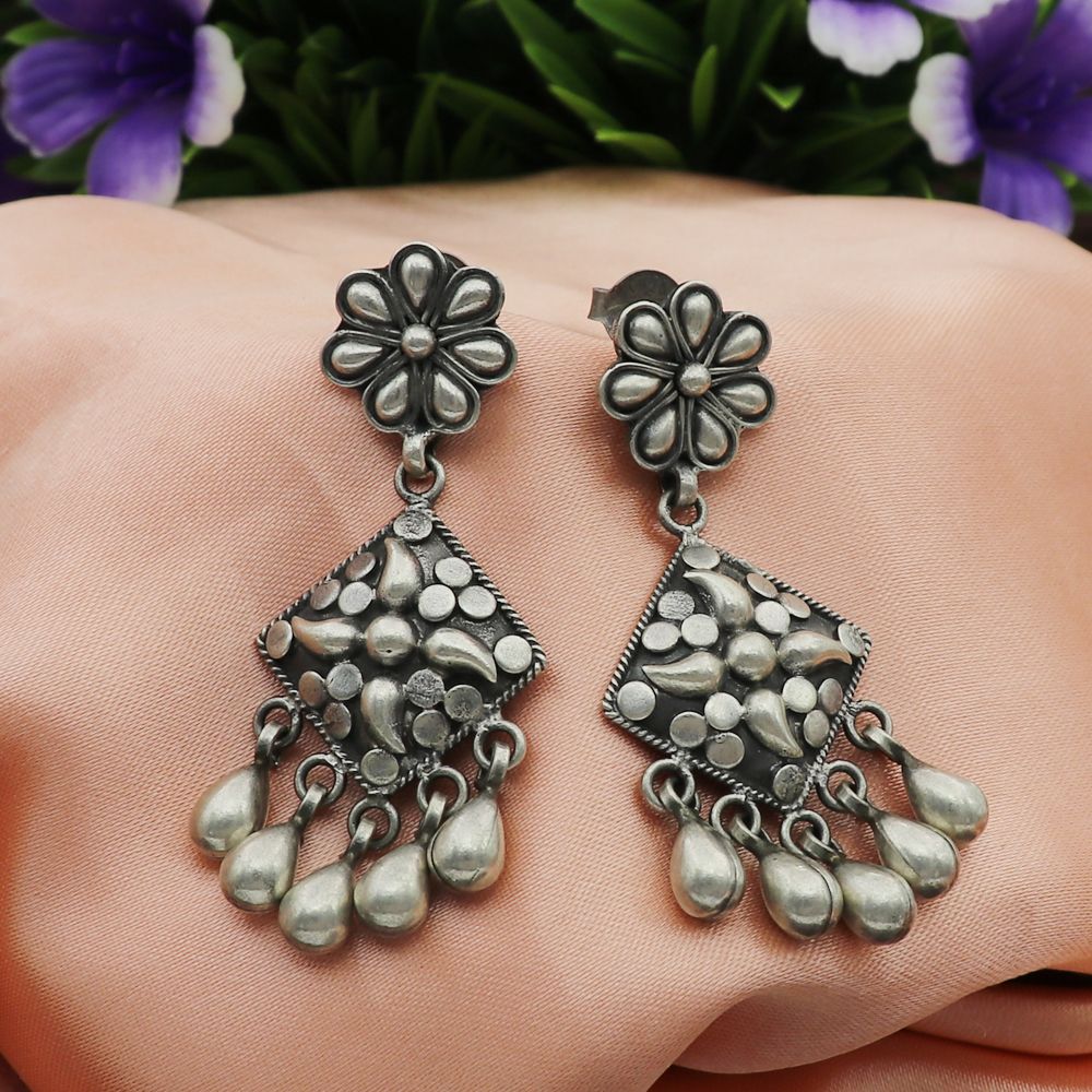 Buy Oxidized Pratha Earrings, Oxidised Earrings - Shop From The Latest  Collection Of Indian Rings and Jewellery