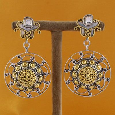 Traditional Pure Silver Earrings With Stones