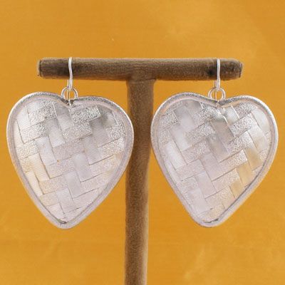 Beautiful Heart Shape Pure Silver Earrings