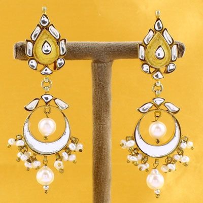 Kundan Silver Earrings