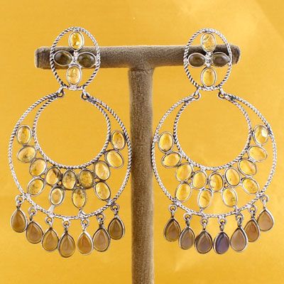 Amazing Stones Silver Earrings