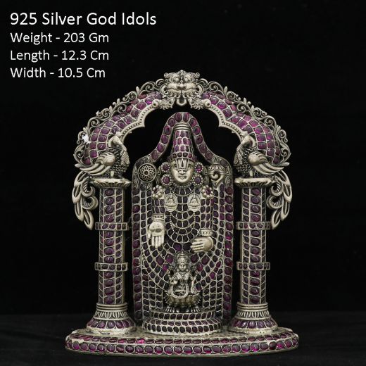 Lord Tirupati Balaji Silver Idol