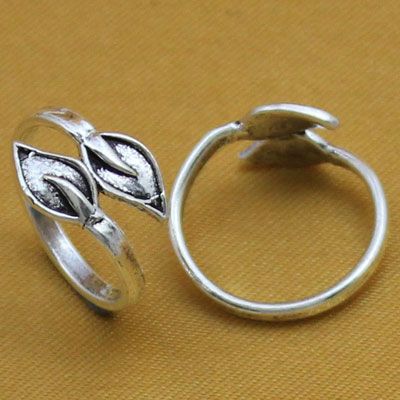 Leaf Shaped silver toe rings
