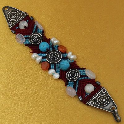 Sterling Silver Tribal Bracelet