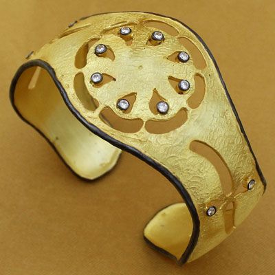 Gold Plated Sterling Silver Cuff Bangles For Women