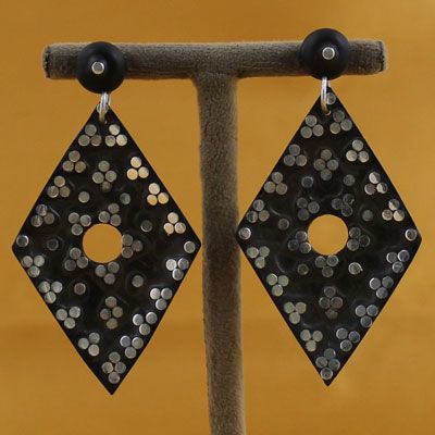 Rajasthani Silver Wood Earrings For Girls