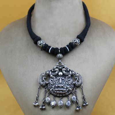 Maha Lakshmi Silver Necklace