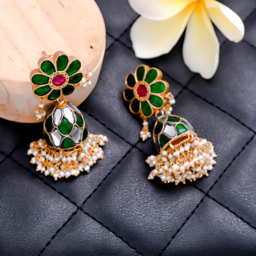 Silver Jhumkas for women