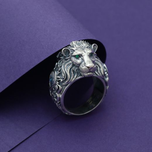 925 Silver Lion Ring