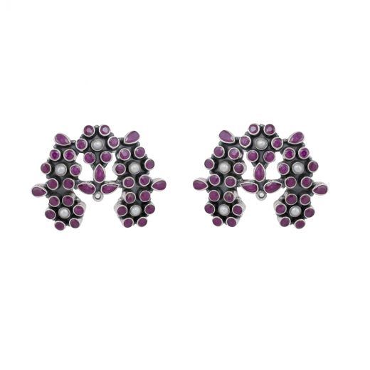 Spinel Stone Sterling Silver Earring