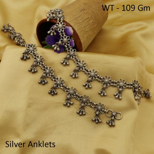 Pure silver anklets