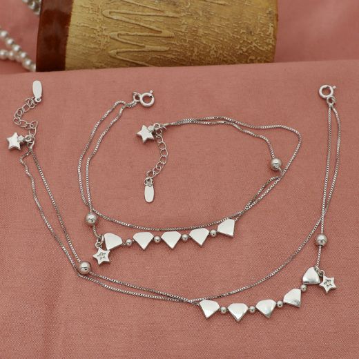 925 light weight silver anklet