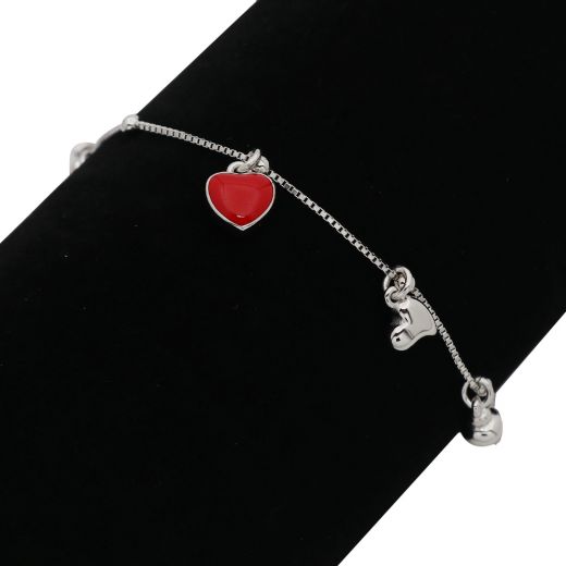 Heartful Lover Symbol Silver Bracelet