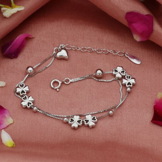 925 Silver flower Bracelet for ladies