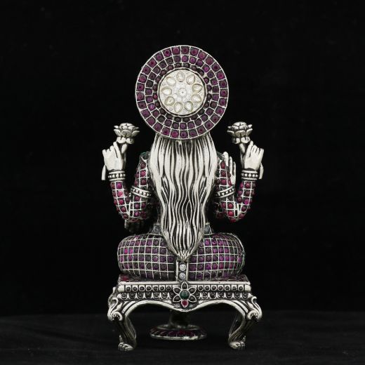 Goddess Laxmi Silver Idol 