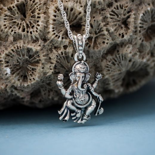 Lord Ganesha silver pendant