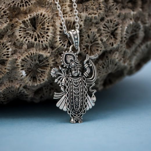 Srinath ji silver pendant