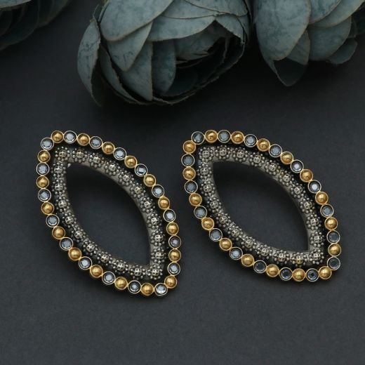 SiIver Oval Earring 