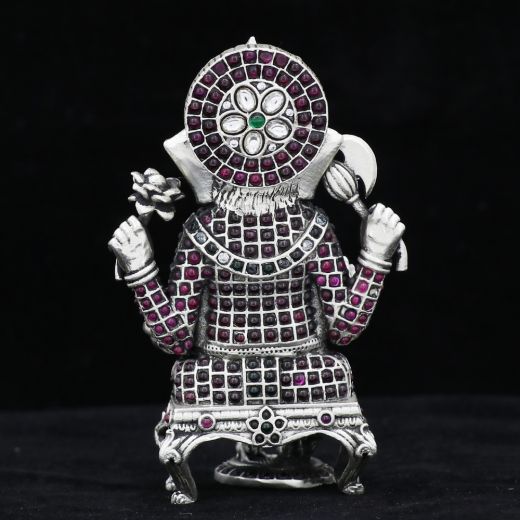 Ganesh Ji Mini Silver Idol
