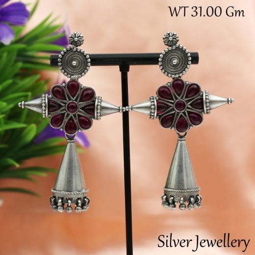 Silvestoo Jaipur 925 Silver Plated Earring PG-127704